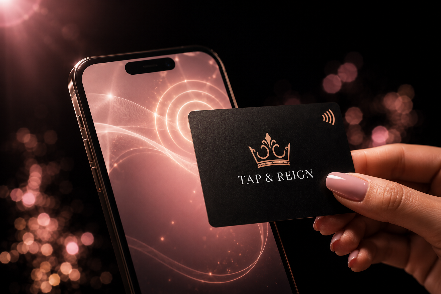 NFC technology tapping phone